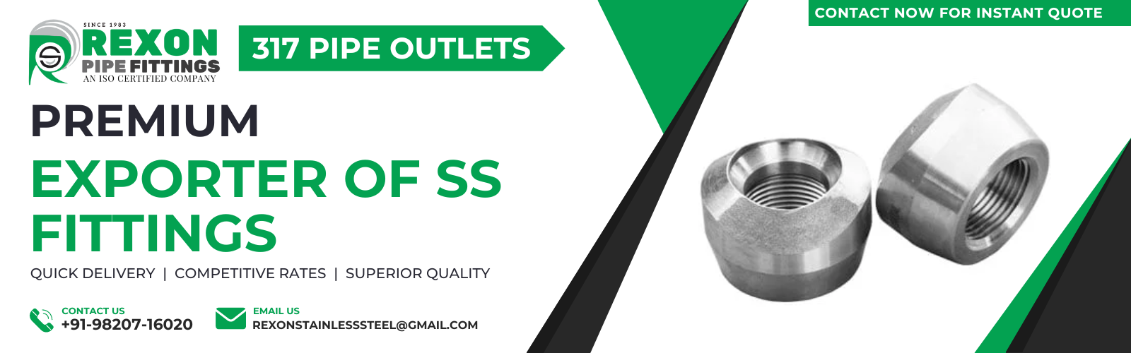 AISI 317 Stainless Steel ButtWelded Outlets Pipe Fitting 
