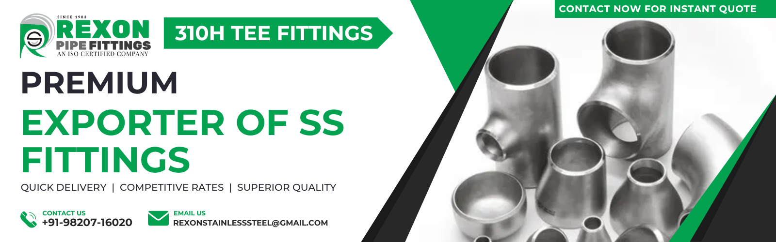 AISI 310H Stainless Steel ButtWelded Equal Tee Pipe Fitting
