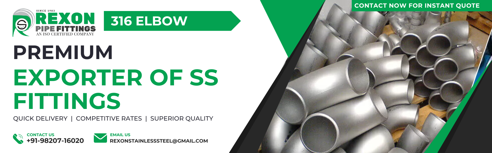 AISI 316/316L Stainless Steel ButtWelded Elbow Pipe Fitting Manufacturer