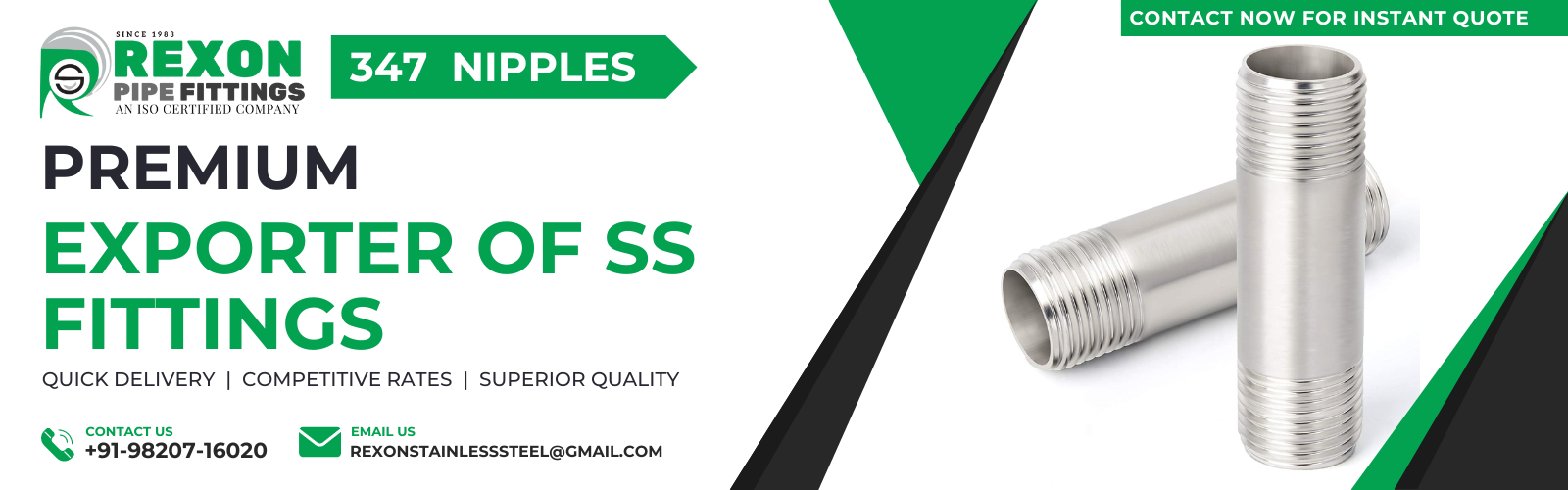 AISI 347 Stainless Steel ButtWelded Nipple Pipe Fitting