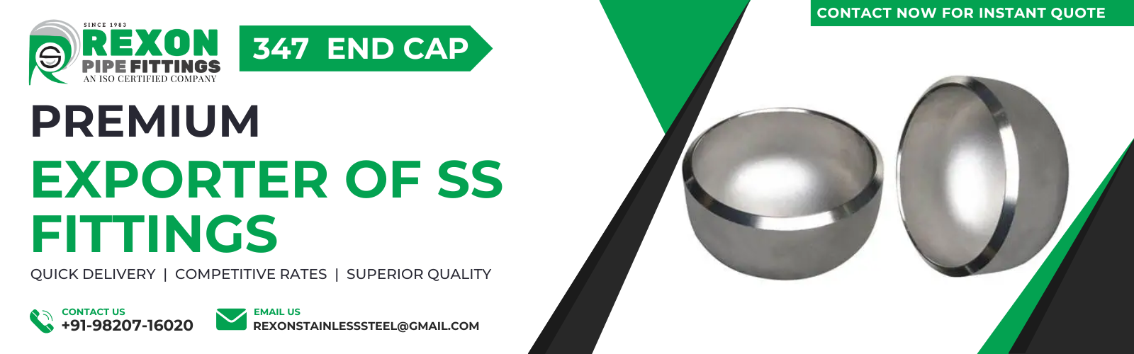 AISI 347/347H Stainless Steel ButtWelded Pipe Fitting End Caps