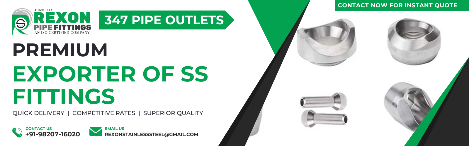 AISI 347 Stainless Steel ButtWelded Outlets Pipe Fitting