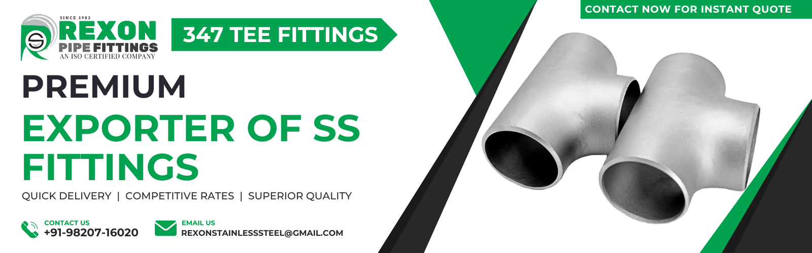 AISI 347 Stainless Steel ButtWelded Equal Tee Pipe Fitting